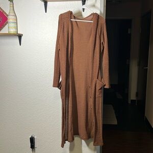 Floor length knit cardigan size large